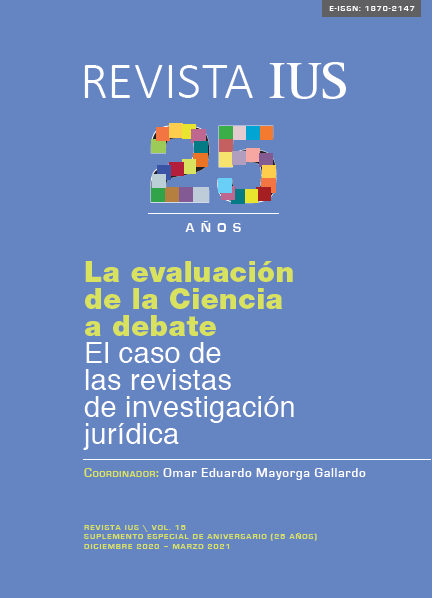 					View Vol. 15 (2021): Preprints: La Evaluacíon de la Ciencia a debate. El caso de las revistas de investigación jurídica
				